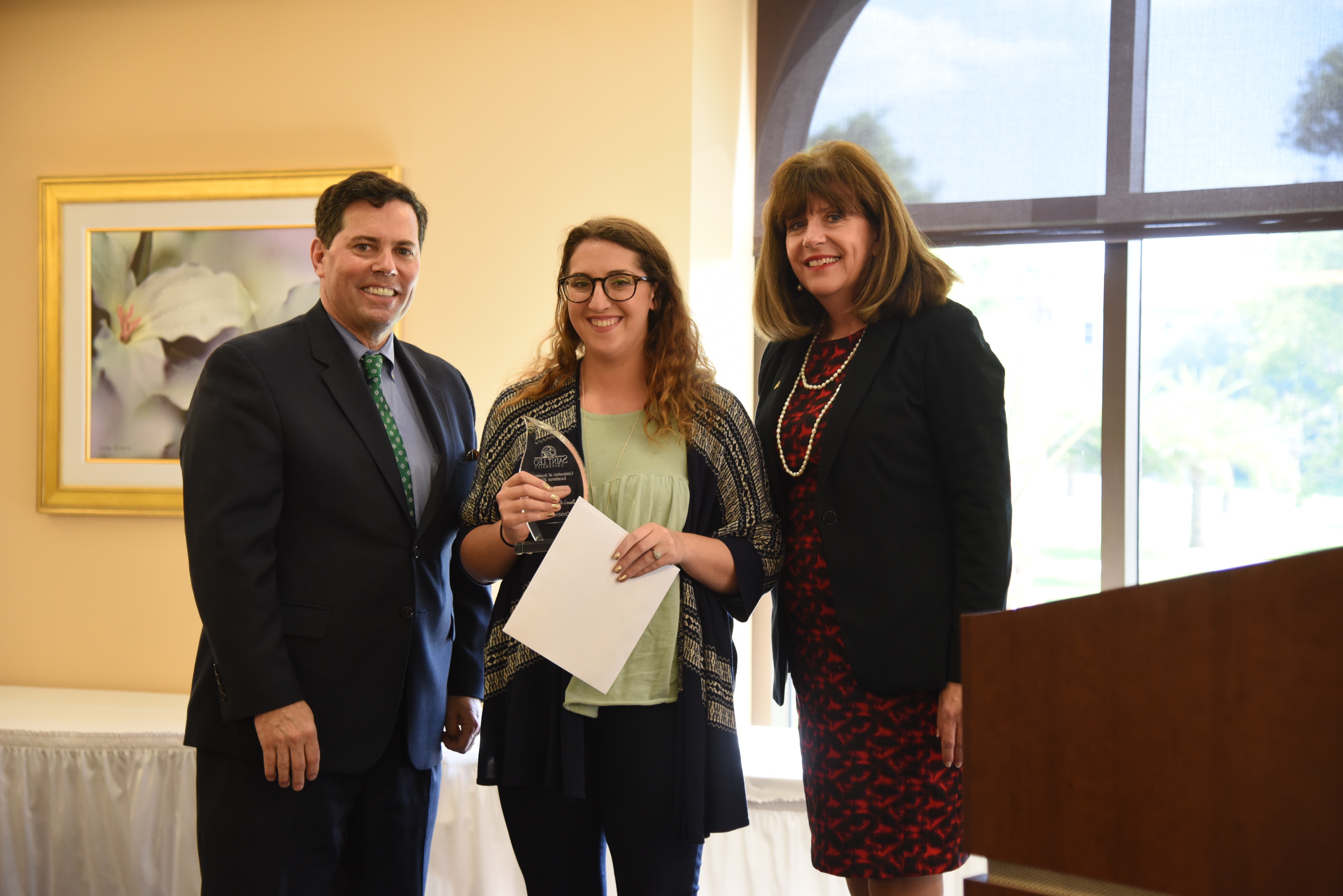 Dr. Jeffrey Senese_Christine Cocheo_Dean Susan KinsellaPhD